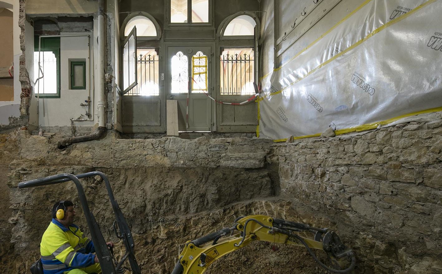 Neuchâtel, Collégiale, travaux, 20 06 2019